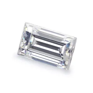 สังเคราะห์ Vvs เพชร Precio บาแกตต์สีขาว D สี Moissanite