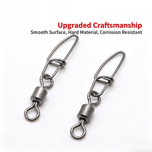 Conector Giratorio <span class=keywords><strong>de</strong></span> Acero Inoxidable con Cierre <span class=keywords><strong>de</strong></span> Seguridad para <span class=keywords><strong>Pesca</strong></span> <span class=keywords><strong>de</strong></span> Carpa, en Oferta - Product Image 4