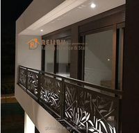 Reilbu Luxe Panneau en aluminium découpé au laser à installer avec des poteaux Balustrades et rampes d'escalier