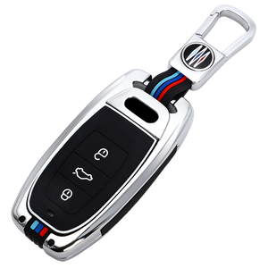 Funda Protectora para Llaves de Coche de Aleación de Zinc, Gel de Sílice y TPU, Accesorios para Audi A6L A7 A8L <span class=keywords><strong>A3</strong></span> A5 Q5 S5 S6, Llaveros, Bolsa para Llaves - Product Image 1
