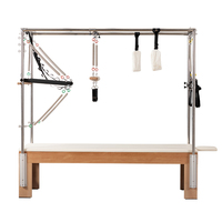 Machine de Pilates Reformer Portable et Réglable en Bois de Hêtre, Vente Directe Usine, pour Amincissement Corporel, Fitness, Pilates Cadillac, Studio de Yoga