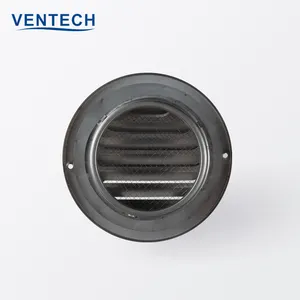 HVAC Hot Sale Edelstahl runde Luft klappe Frischluft kugel Wetter lamellen mit Mesh