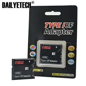 Adaptador SD a CF de alta velocidad, convertidor de tarjeta SD a Flash compacto estándar tipo I, compatible con UDMA de 128GB