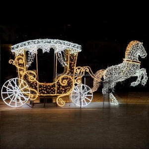 Juego de <span class=keywords><strong>Reno</strong></span> y Trineo 3D Preiluminado, Escultura Decorativa Iluminada para Jardín Exterior Navideña Brillante - Product Image 6