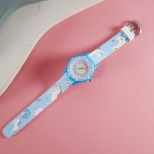 만화 시계 어린이 시계 빛나는 실리콘 인형 선물 상자 어린이 매일 학교 시간 시계 도매 - Product Image 3