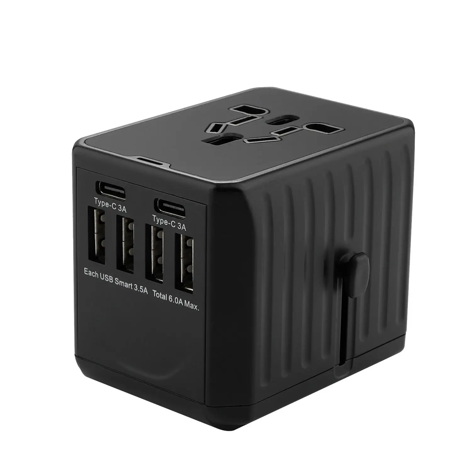 Neuester Wideworld-Reisaadapter Mehrstecker Strom Universal-Reisaadapter mit 4USB 2Type-C