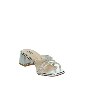 Pantofole con tacco in argento 50472 décolleté da sposa di alta qualità con tacchi sottili con plateau 3cm-8cm tacco tacco eleganti sandali - Product Image 5