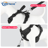 LOGO personnalisé gilet lumineux pour chien sans traction harnais pour chien respirant en maille tactique réfléchissante pour animaux de compagnie
