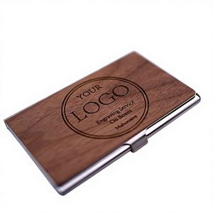 Wooden Business <b>Card</b> Box High-end Luxury Solid Wood Business <b>Card</b> Holder Enterprise Customized LOGO Business Gifts - Product Image 1