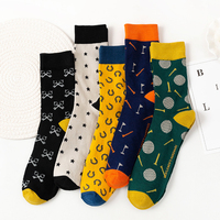 Chaussettes personnalisées avec logo, en coton biologique, chaussettes de créateur pour homme, chaussettes jacquard pour gentleman