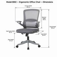 Chaise de bureau ergonomique en maille avec soutien lombaire réglable en hauteur et accoudoirs rabattables, fournisseur d'usine OEM