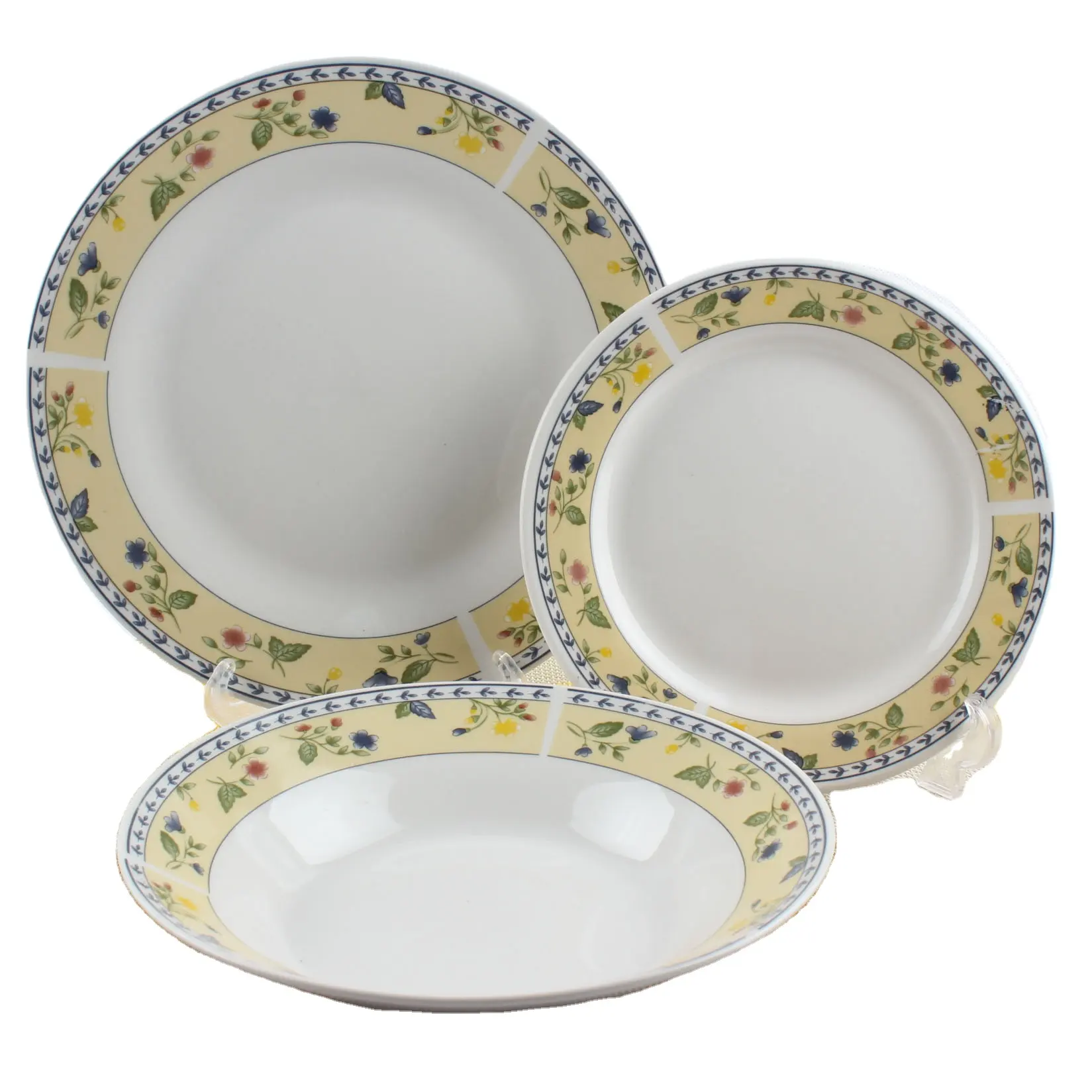 porcelain Dinner Plates and Bowls,Chip Resistant Dish Sets