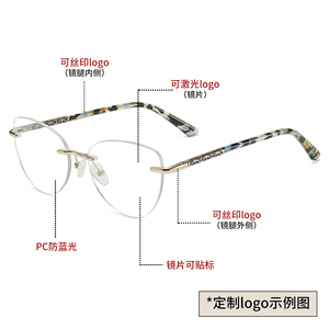 Kính mắt nam không gọng, khung vuông thời trang, hàng mới về, bán buôn từ nhà máy, thiết kế theo yêu cầu, thương hiệu cao cấp - Product Image 6