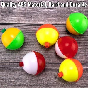Flotteurs de pêche en plastique ABS rigide, 3 couleurs, flotteurs ronds à bouton-poussoir - Product Image 5