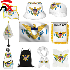 Set de Accesorios para Fanáticos del Fútbol con Bandera de las Islas Vírgenes Americanas: Diademas, Gorras, Bolsas y Pins, Ideal para Actividades al Aire Libre - Product Image 1