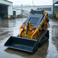 Mini Skid Steer Loader Professionale Compatto con Ruote, Motore EPA CE Euro 5 per Uso Agricolo e Edile, Piccolo Skid Steer Cingolato