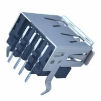 Conector de E/S Blindado Universal Serial Bus (USB) Tipo A de Ángulo Recto con Aumento de Altura de 9.2mm, Dorado (Au) Flash para Hub USB