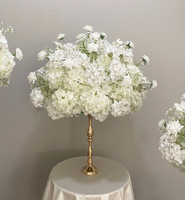 Boule florale artificielle RHD d'hortensias et de roses, centre de table de mariage, décoration de scène de mariage, marqueur d'allée