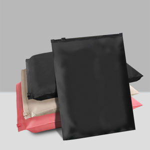 <span class=keywords><strong>Clear</strong></span> Luxe Zwart Frosted Rits Kleding Tas Custom Bulk Voor Kleding Sokken Schoenen - Product Image 5