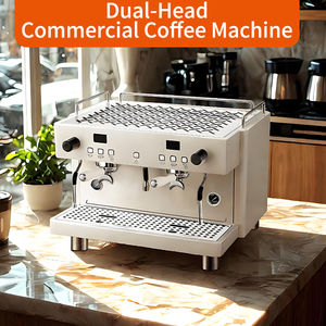 Cafetera Comercial de Alta Calidad, Cafetera Espresso Semiautomática de Acero Inoxidable Italiano de 9 Bares para Negocios 9 B - Product Image 2