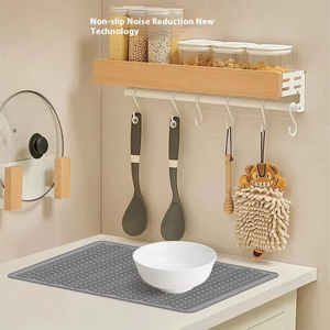 Customized Logo Silicone Heat Table <b>Mat</b> Pad Dish <b>Drying</b> <b>Mat</b> For <b>Kitchen</b> - Product Image 5