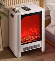 Nouvelle Cheminée Électrique Métallique Économe en Énergie avec Télécommande pour Usage Domestique et Extérieur, Flamme LED, Meilleur Prix