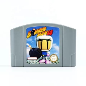 Cartouche de jeu rétro N64 <span class=keywords><strong>Bomber</strong></span> Man 64 Version américaine NTSC pour consoles N64 Cadeau de jeu pour enfants Matériel plastique - Product Image 2