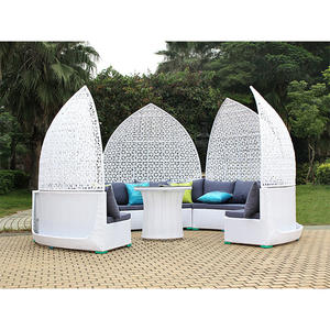 Lo último en café, mesa de té lateral de ratán, sofás de patio, muebles para exteriores, tumbona, juegos de jardín - Product Image 4