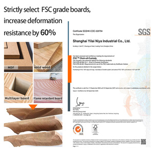 Pannello Acustico in Legno Massello con Incisione a Onde 3D Certificato FSC, Decorazione Murale Moderna Personalizzata per Hotel e Commercio - Product Image 4