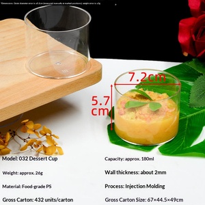 Gobelet à dessert rond en plastique à parois épaisses et à ouverture large, résistant aux hautes températures, pour pudding de noix de coco, mousse, gelée, récipient droit - Product Image 5