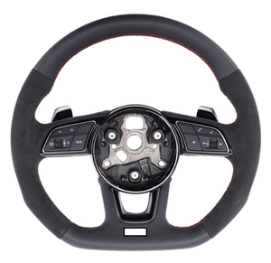 Volante Deportivo de Fibra de Carbono para <span class=keywords><strong>Audi</strong></span> A5 A4 A3 A6 A7 A8 Q3 Q5 Q7 RS3 RS4 S3 <span class=keywords><strong>S4</strong></span> S5 RS6 RS7 TT TTRS - Product Image 4
