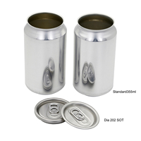 330ml 355ml 500ml Impression personnalisée Logo personnel Bière Boisson Canette en aluminium avec couvercles 202 SOT