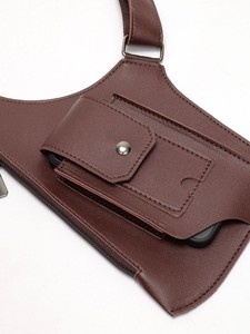 مخصص شعار منقوش خمر للماء بو بندقية فائدة سترة مكافحة السرقة Crossbody حبال الجلود تسخير حقيبة الخصر - Product Image 5