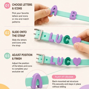 Collier pour chien personnalisé à faire soi-même avec des lettres 3D en PVC imperméable, collier personnalisé avec nom pour petits et moyens chiens, accessoires pour animaux de compagnie - Product Image 4