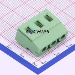 WJ129V-7.62-3P Screw Terminal Block Through hole Component (THT),P=7.62mm Connector 1x3P 7.62mm Green Through Hole - Product Image 1