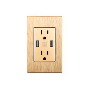 <b>Usb</b> <b>Socket</b> 120V 15A <b>Usb</b> A 2 Ports <b>With</b> Safety Door For Foreign Trade - Product Image 4