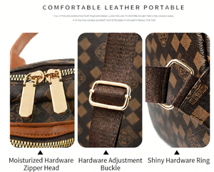 Bolsa de Designer Luxuosa Personalizável de Alta Qualidade em Estoque, Material PU, Mochila com Padrão Geométrico para Uso Diário - Product Image 3