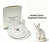 Healgen/Orient Gene Panel de Reagentes para Chequeo de Salud Veterinaria, 16 Discos Reactivos para Análisis Químico Seco V100, Uso en Gatos y Perros