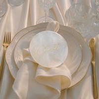 Marque-places en coquille de Capiz, cadeau pour demoiselle d'honneur, décoration de table de réception, nom des invités, marque-place personnalisé en coquille pour mariage, anniversaire