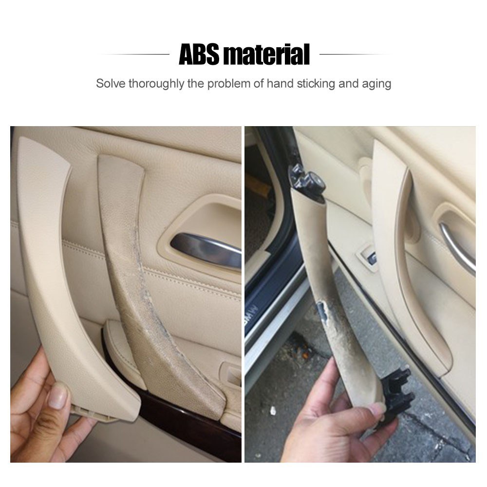 Poignée Intérieure Porte BMW Série 3 E90 E91 – Garniture ABS Noir / Gris Beige Droite Ou Gauche