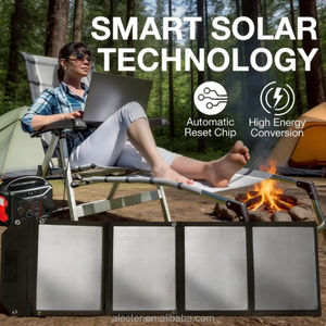 Chargeur solaire portable Alecter haute efficacité 60W, design pliable, sortie multi-ports, charge rapide, efficacité du panneau de 21% - Product Image 2