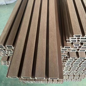 Linguetta e scanalatura bassa manutenzione Wpc pannelli di parete acustica esterno decorazione dell'edificio per progetti di ristrutturazione casa - Product Image 1