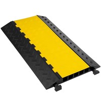 Rampes de protection de câbles en caoutchouc pour extérieur, 5 canaux, pour la sécurité routière, protection de câbles pour voies de circulation