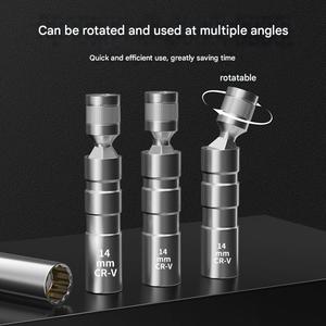 ซ็อกเก็ต<span class=keywords><strong>หัวเทียน</strong></span>อเนกประสงค์แบบบางพร้อมแม่เหล็ก เครื่องมือ<span class=keywords><strong>ถอด</strong></span><span class=keywords><strong>หัวเทียน</strong></span>แบบ 12 พินสำหรับยานยนต์ - Product Image 2