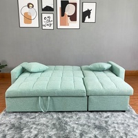 Proveedor de Sofá Cama Esquinero Convertible en L con Almacenamiento Extraíble de Tela para Sala de Estar Muebles Modernos