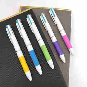 X615 Custom Popular <b>Multiple</b> <b>Colors</b> 3 In1 Plastic Custom Logo Ball <b>Pens</b> With Soft Rubber Grip Creative Promotion Logo Ballpoint - Product Image 4