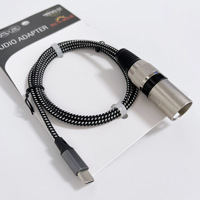 Cable USB Tipo-C a XLR Macho, Cable de Audio de 2 Metros con Doble Blindaje de Cobre Puro, Trenzado de PVC para Grabación de Micrófono