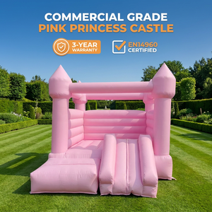 Château Gonflable Commercial en PVC Blanc pour Adultes Enfants Mariages, Kit de Réparation Inclus, avec Toboggan - Product Image 2