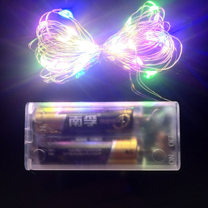 <strong>Christmas</strong> Tree <strong>Decoration</strong> <strong>Copper</strong> Wire LED Button Battery Light String Colorful White Flower Ambiance Gift String