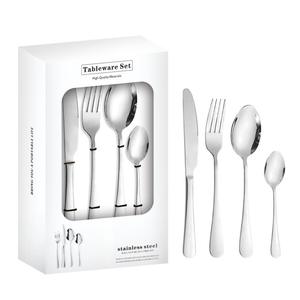 Cubertería Western Hotel, <span class=keywords><strong>24</strong></span> Juegos <span class=keywords><strong>de</strong></span> Cubiertos, Cuchillo, Tenedor y Cuchara en Caja <span class=keywords><strong>de</strong></span> Regalo - Product Image 4